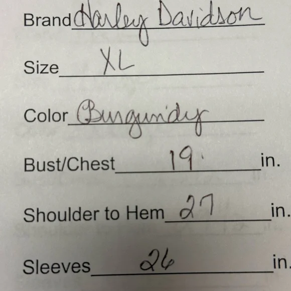 Harley Davidson Women's Burgundy Long Sleeve Top with Butterfly Design. XL - Picture 11 of 11